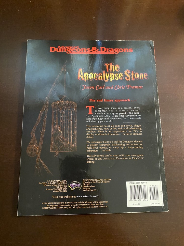 AD&D TSR Adventure Module “Apocolypse Stone”
