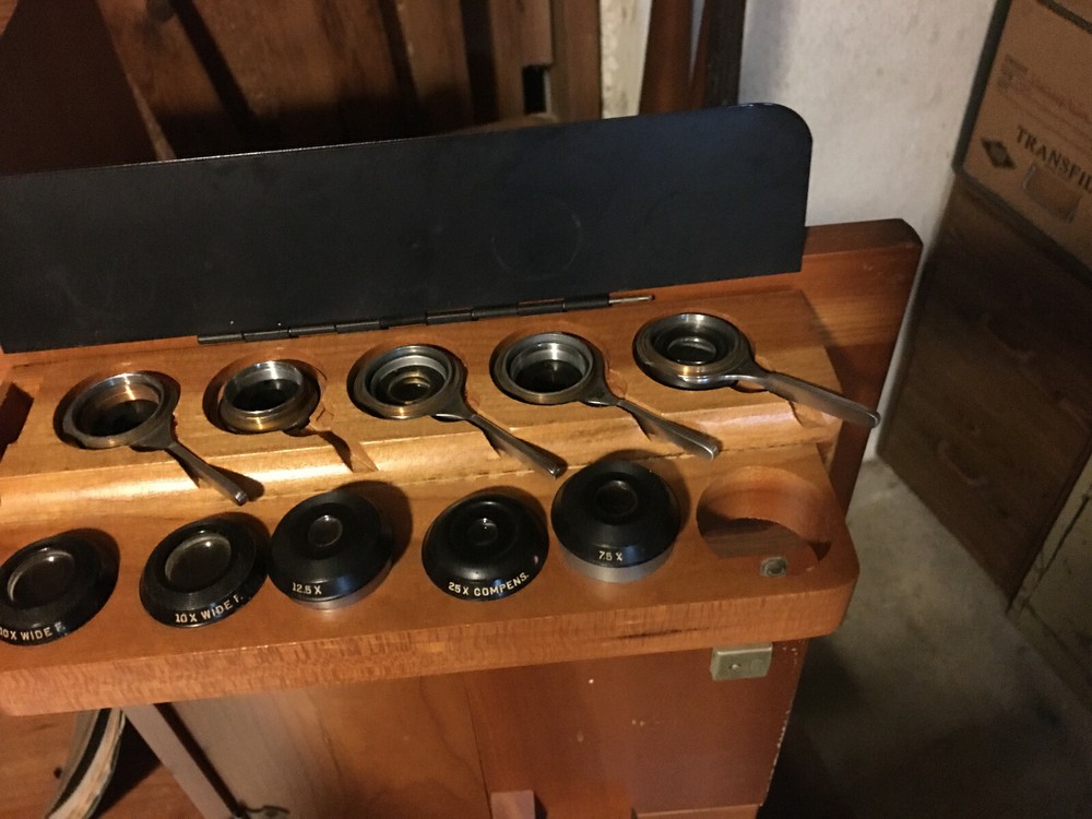 Vintage Bausch & Lomb Microscope w/ Wood Case