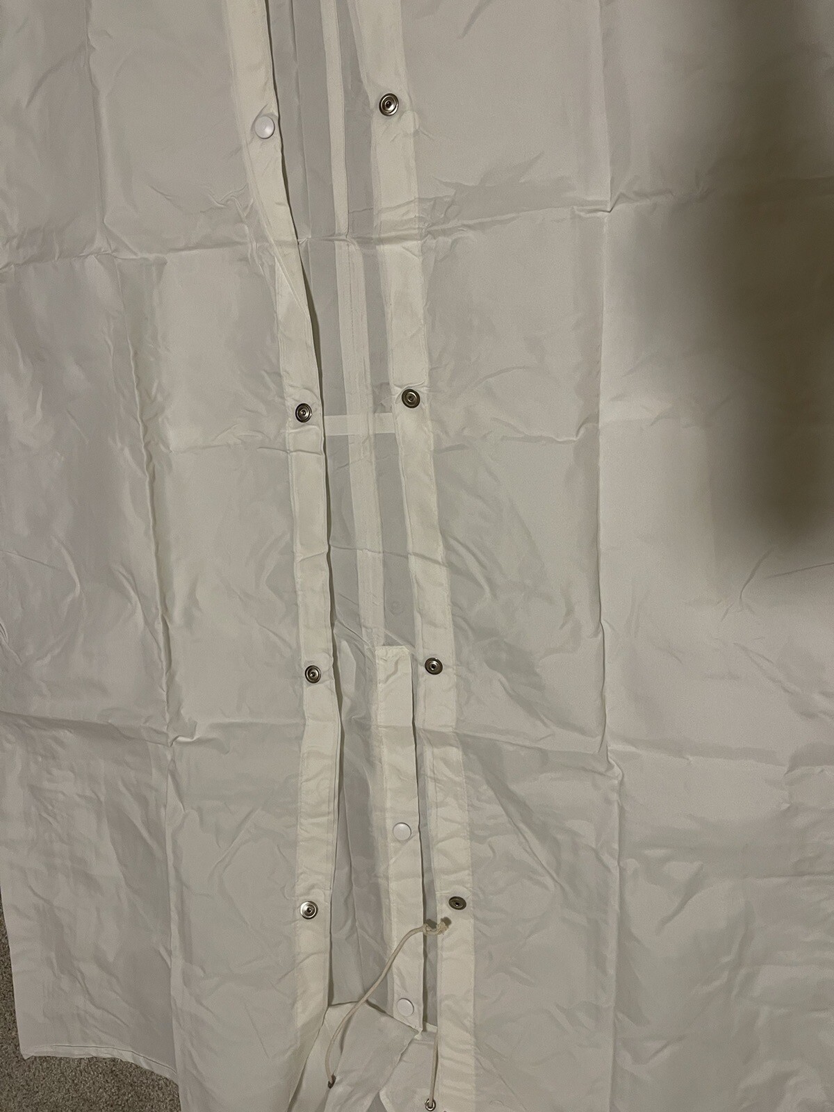 New White Swiss Army Latex Snow Camouflage Rain Poncho, Impermeable Waterproof!