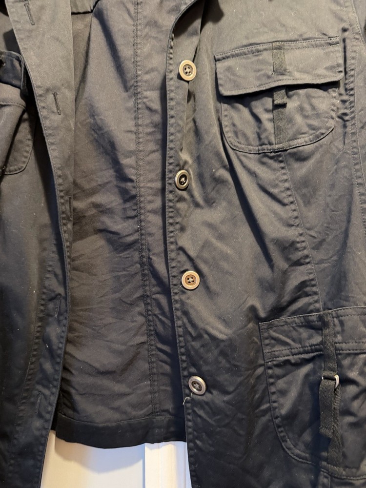 Black Utility Jacket with Front Pockets - Women's Lightweight EUC