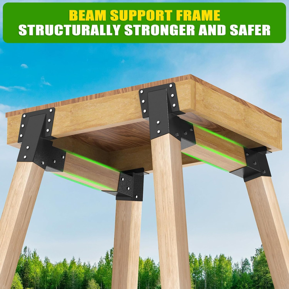 Heavy Duty Deer Stand Brackets, 4X4 Compound Angle Bracket, Powder Coated Elevat