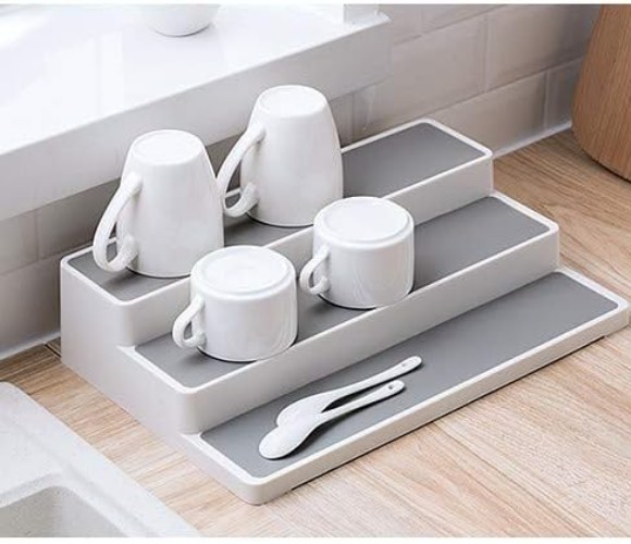 Waterproof White Spice Rack Organizer - 2 Pack for Ultimate Kitchen Efficiency