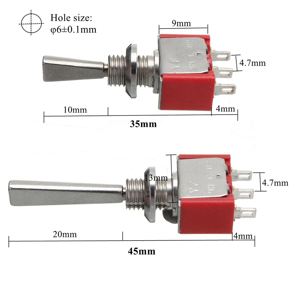 4PCS RC Transmitter 3/2 Position Toggle Switch For FLYSKY Radiolink WFLY OPENTX