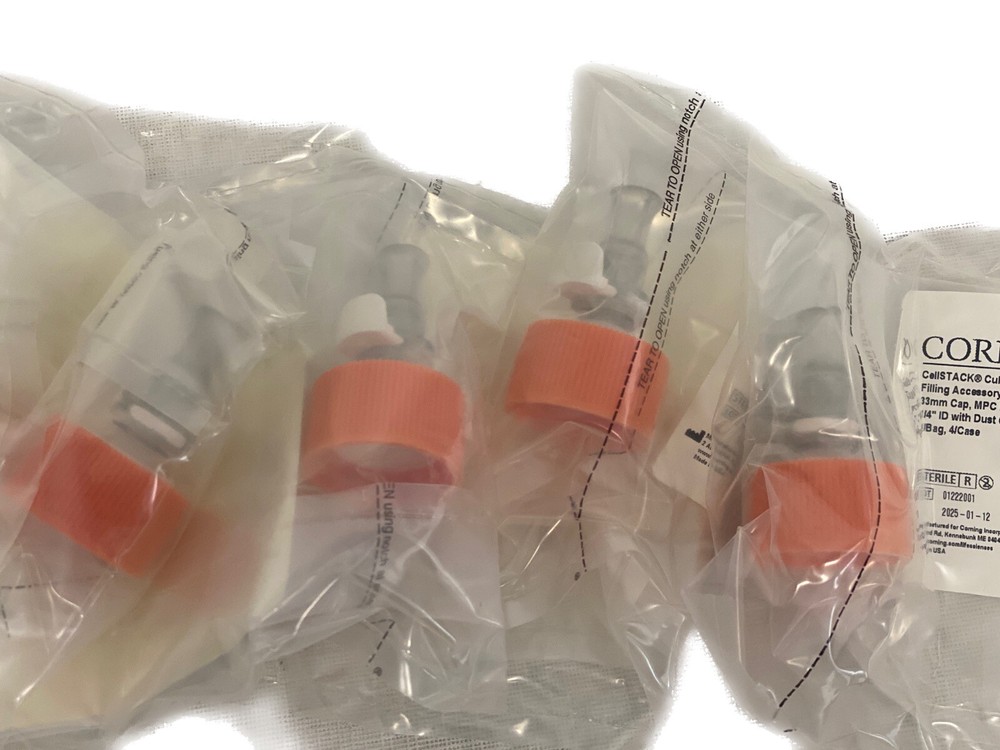 (4/Cs) CORNING CellStack Culture Chamber Filling Cap Accessory 33mm MPC Quick