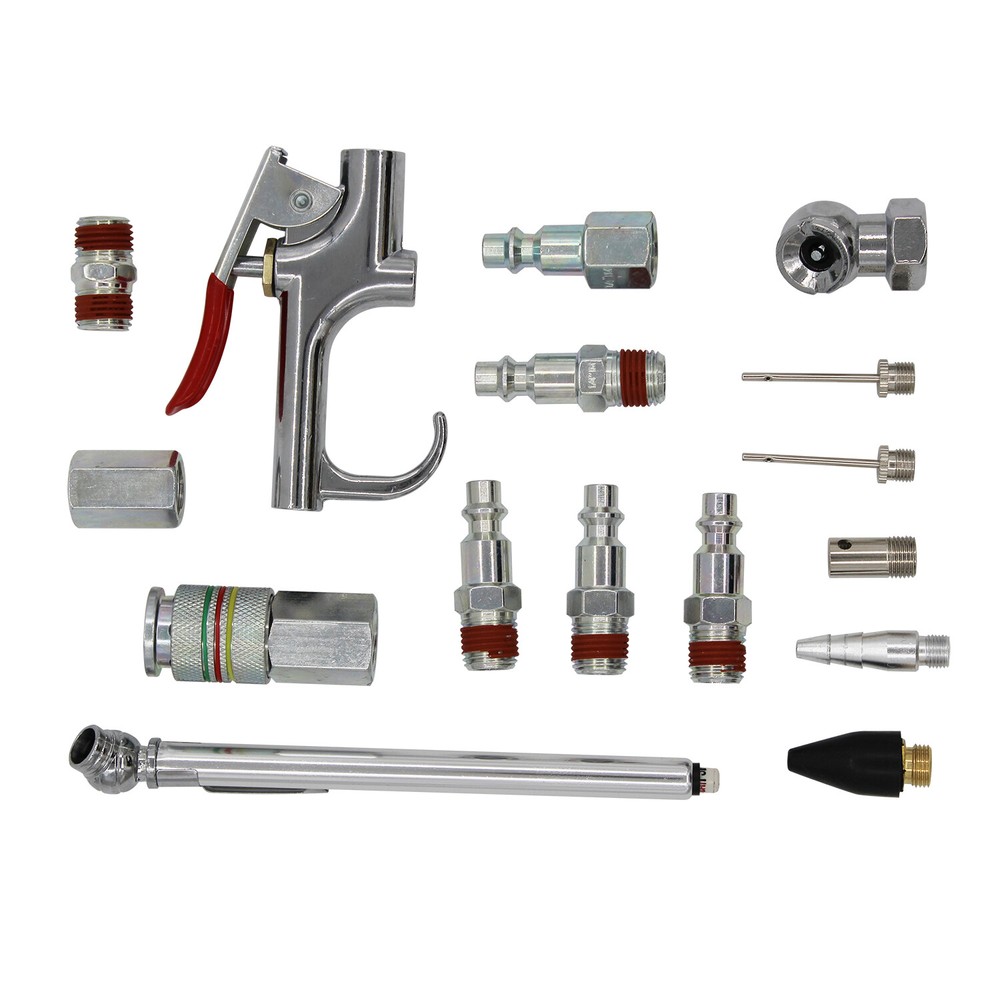 Hyper Tough 16-Piece ACCESSORY STARTER KIT AIR TOOL 1/4" COMPRESSOR PLUG COUPLER