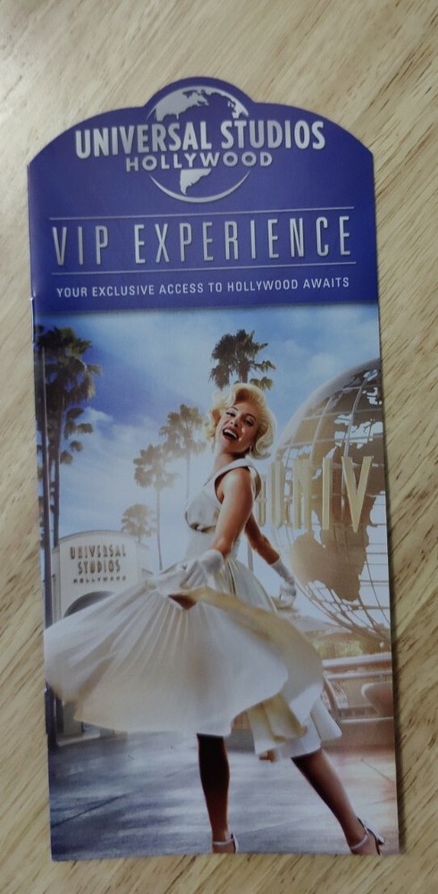 UNIVERSAL STUDIOS HOLLYWOOD VISITORS GUIDE, Informational Pamphlet, VIP EXPERIEN
