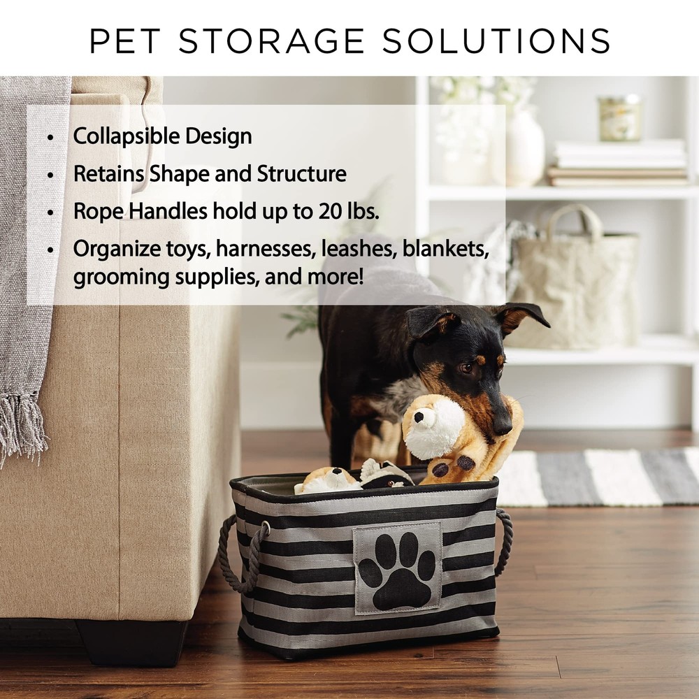 DII Bone Dry Pet Storage Paw and Bone Print, Large Rectangle, Hunter Green