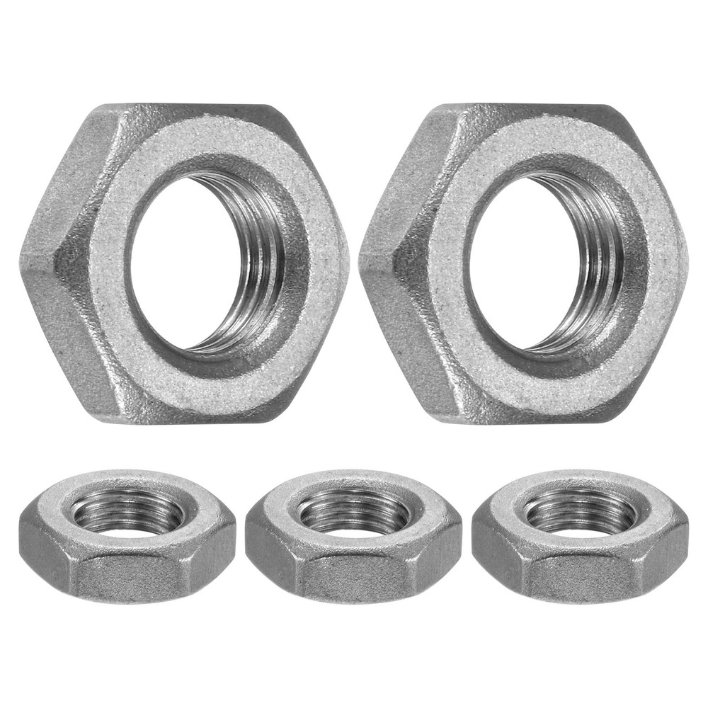 5-Pack Cast Pipe Fitting Hex Locknut, G1/4 Female Thread Hex Locking Nut