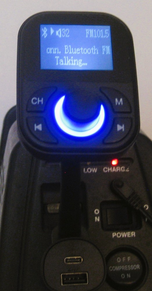 Bluetooth FM Transmitter Model 100109881 with AUX and SD Card Slot