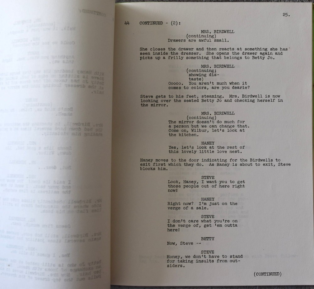 1969 Petticoat Junction (The Other Woman) Original Revised Final Draft Script