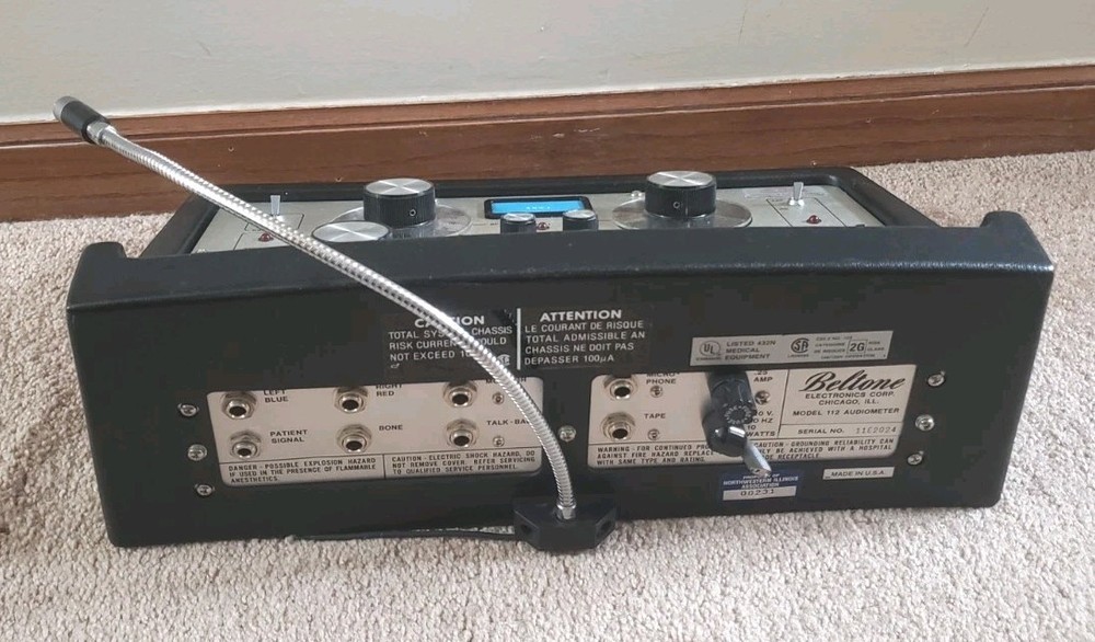 Beltone 112 Audiometer Hearing Test Clinical Diagnostic Untested As Is