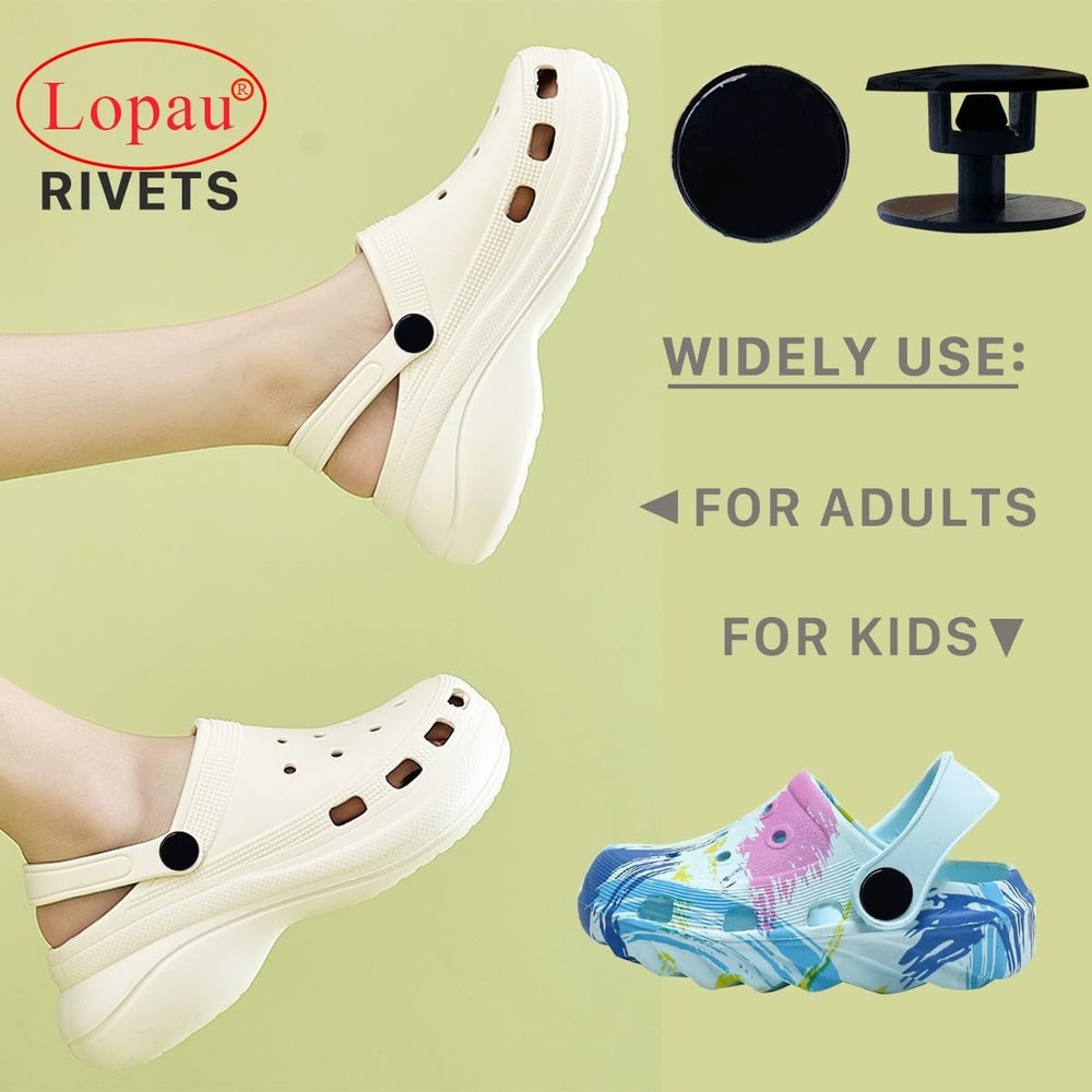 Lopau 10Sets Replacement Rivets for Beach Shoes, Replacement Buttons Snap for...