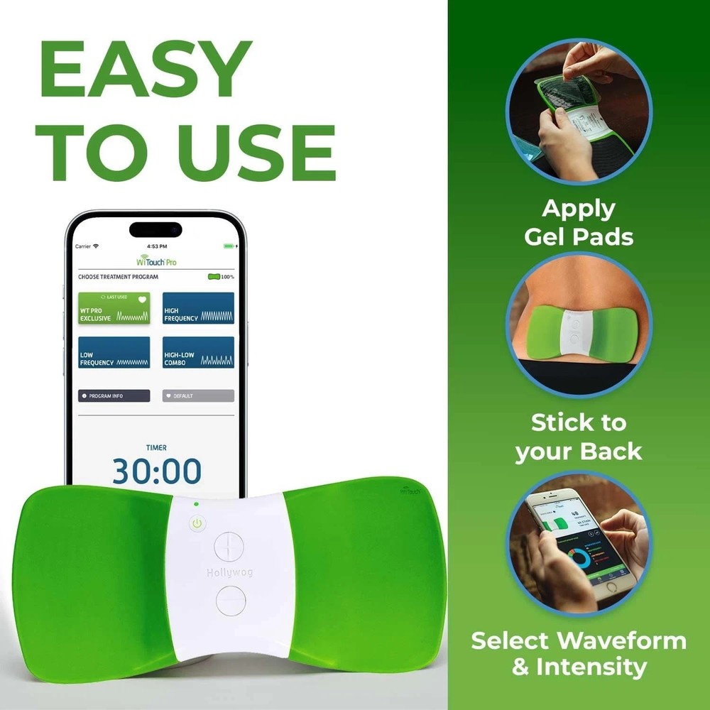 WiTouch Pro Bluetooth TENS Unit – Wireless Lower Back Pain Relief Device |