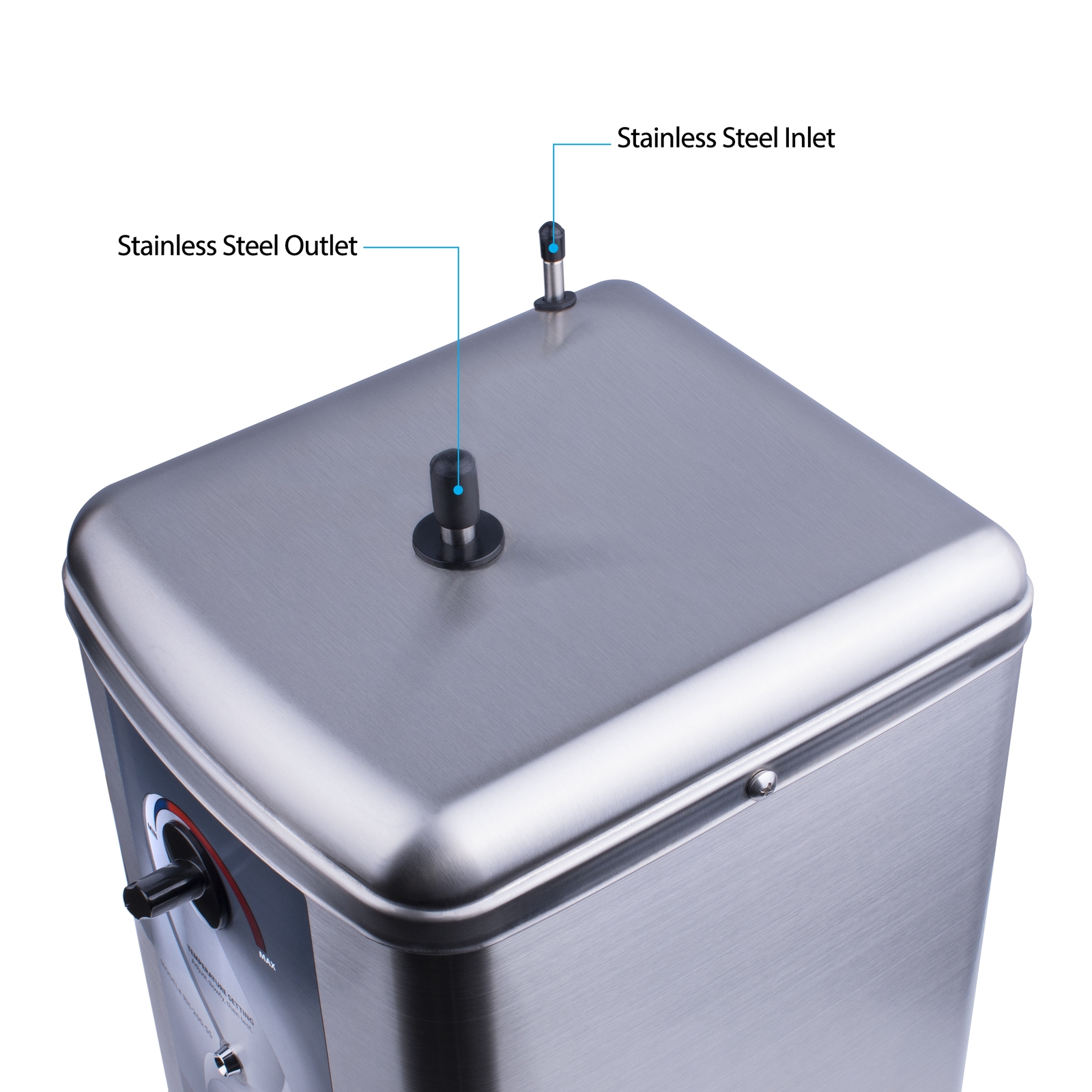 Ready Hot 1300W Instant Hot Water Dispenser, Polished Chrome Dual Handle Faucet