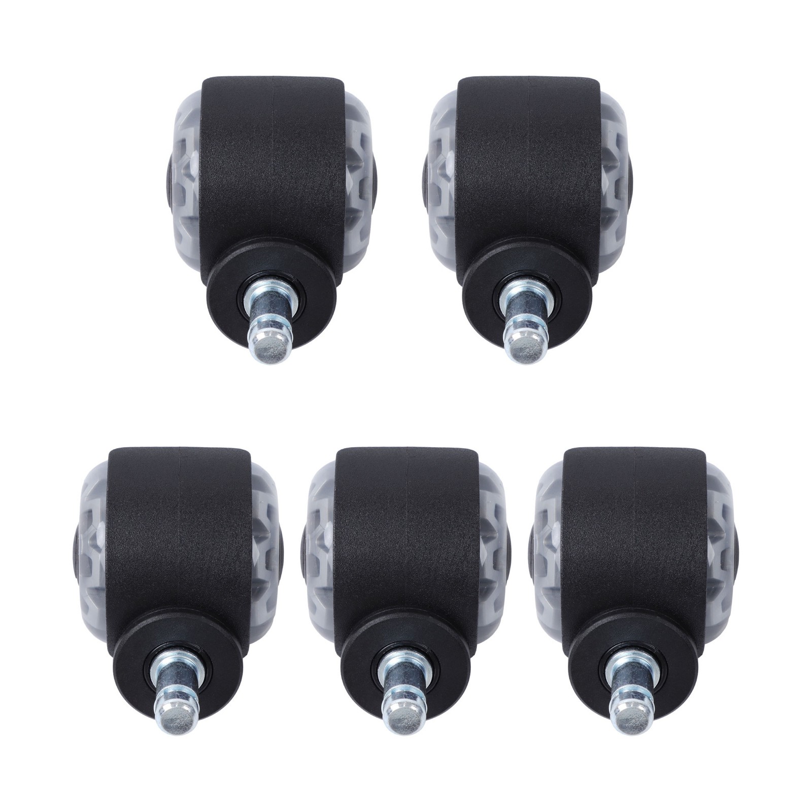 5 Pack Office Chair Wheels Replacement Rubber Chair Casters 360° Swivel 2 Inch