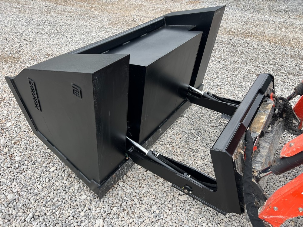 72" High Front Dump Smooth Bucket Attachment Fits Skid Steer Quick Attach