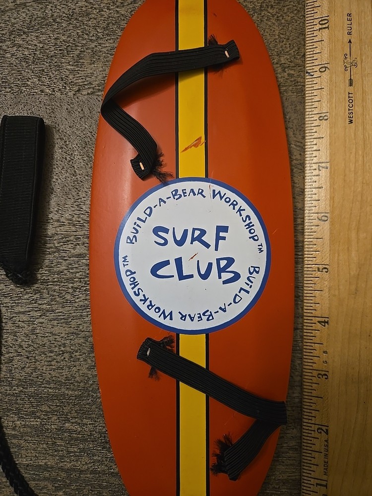 Build A Bear Surf Board Accessory for BAB Red See All Pics & Description