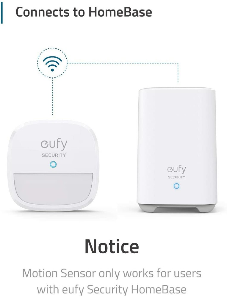 eufy Security Home Alarm System Motion Sensor 30ft Detect Adjustable Sensitivity