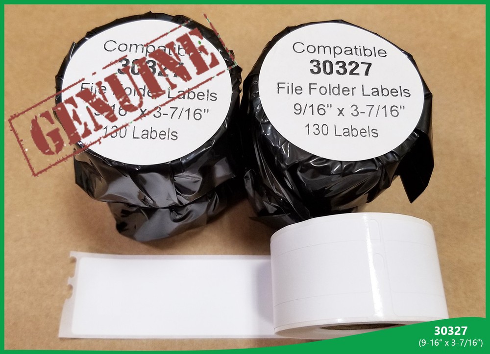 30327 Dymo Compatible 30 Rolls 130 Labels File Folder White Labelwriters®