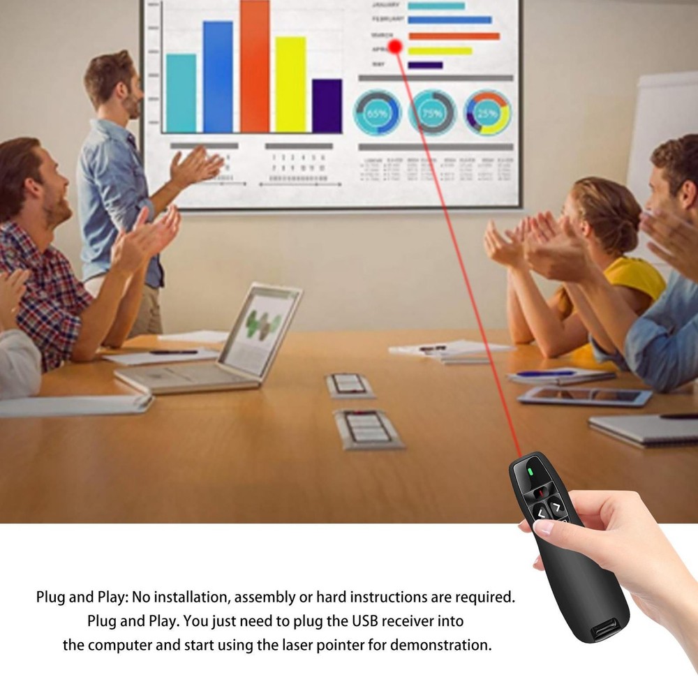 Power point Presentation Remote Control Wireless USB PPT Presenter Laser Pointer