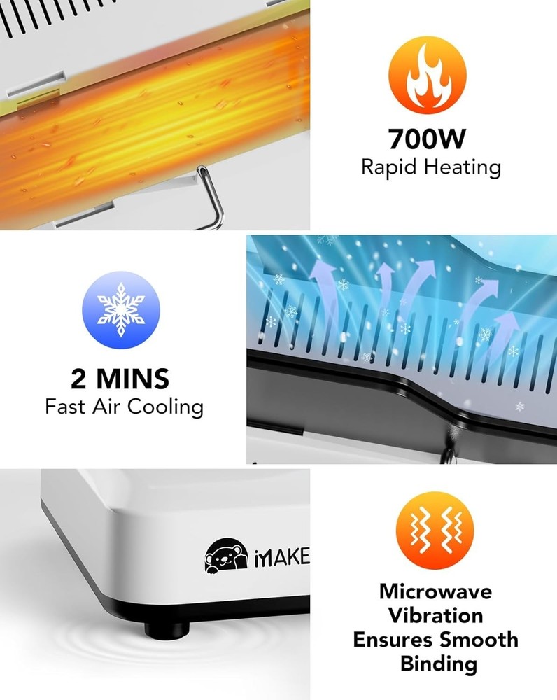 User-Friendly Thermal Binding Machine - Auto Shut-Off & Overheating Protection