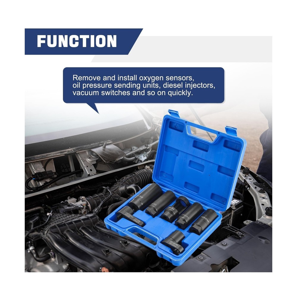 DASBET 7pcs O2 Oxygen Sensor & Oil Pressure Sending Unit Master Sensor Socket...
