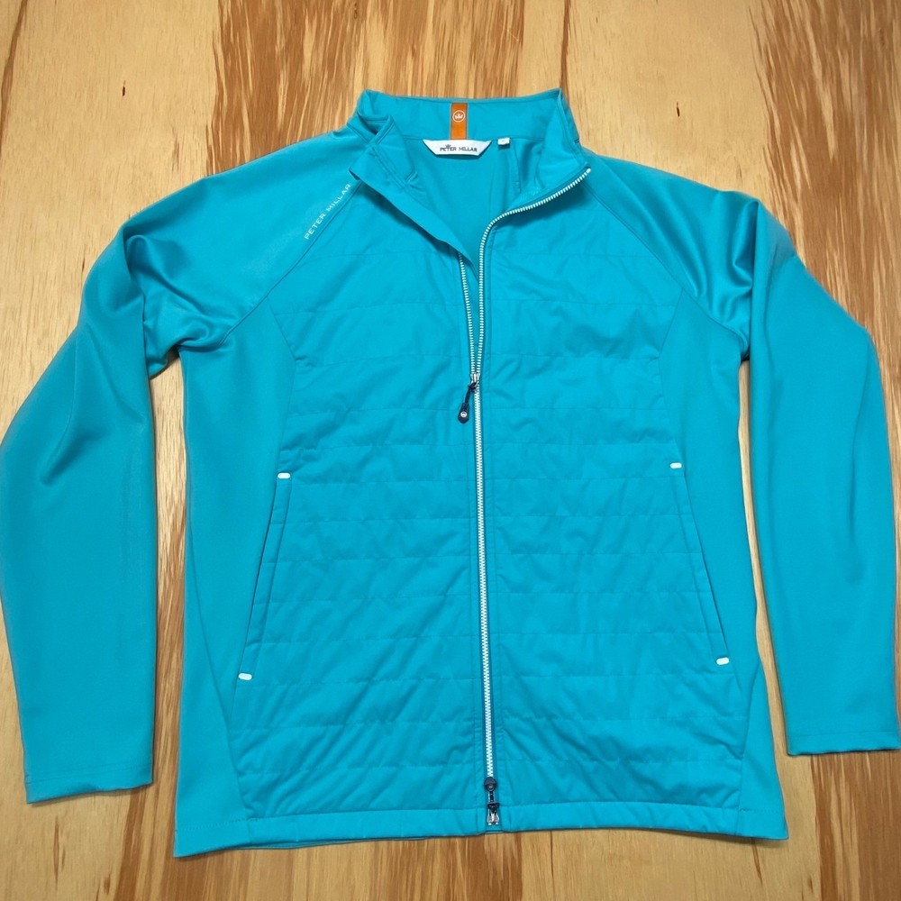 Peter Millar Hyperlight Merge Jacket Coral Blue Men's Medium Performance Golf