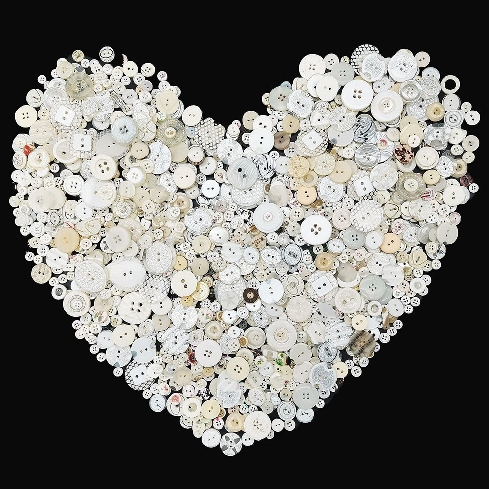 1600Pcs Shell Buttons for Crafts Assorted Sizes Button Shell in Bulk Shell Cr...