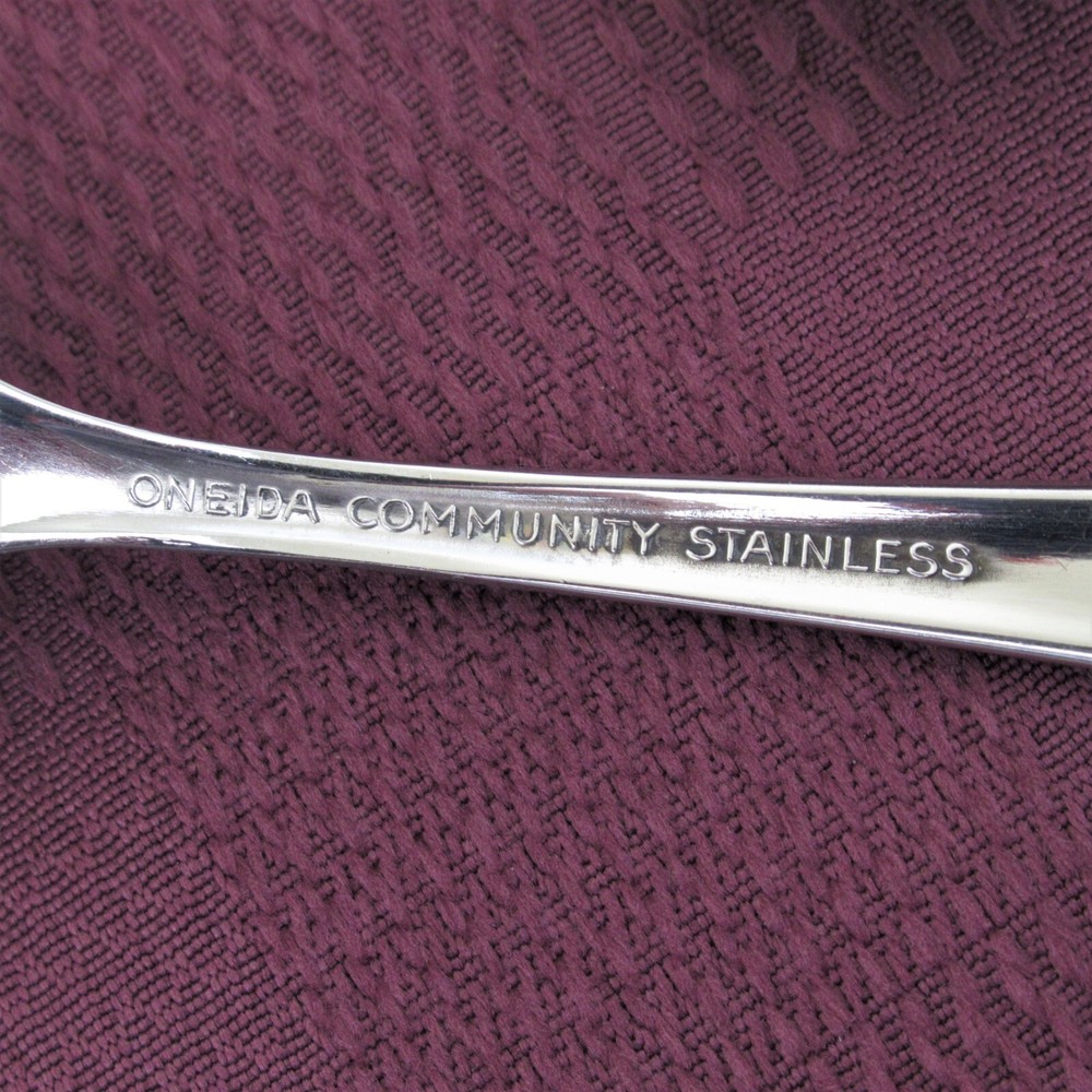 Oneida Community My Rose 3 solid serving spoons stainless steel flatware