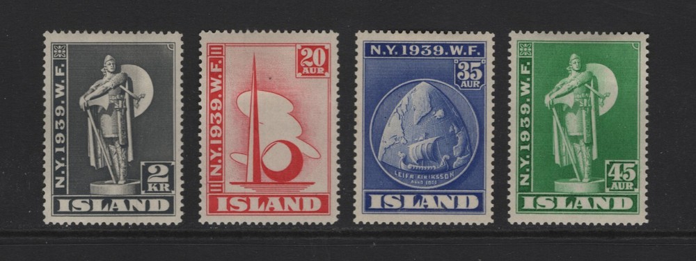 ICELAND SC#213-216 -- MH, VF, COMPLETE SET --