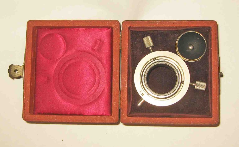 Cased c1920s LEITZ - WETZLAR DARKFIELD Dunkelfeld Microscope CONDENSOR