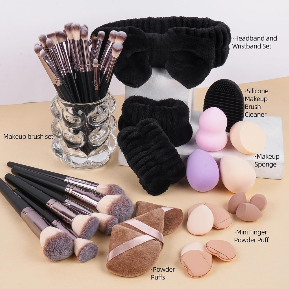 Makeup Brushes 51 Pcs Makeup Kit, Multi-functional Makeup Tool Set with Makeup
