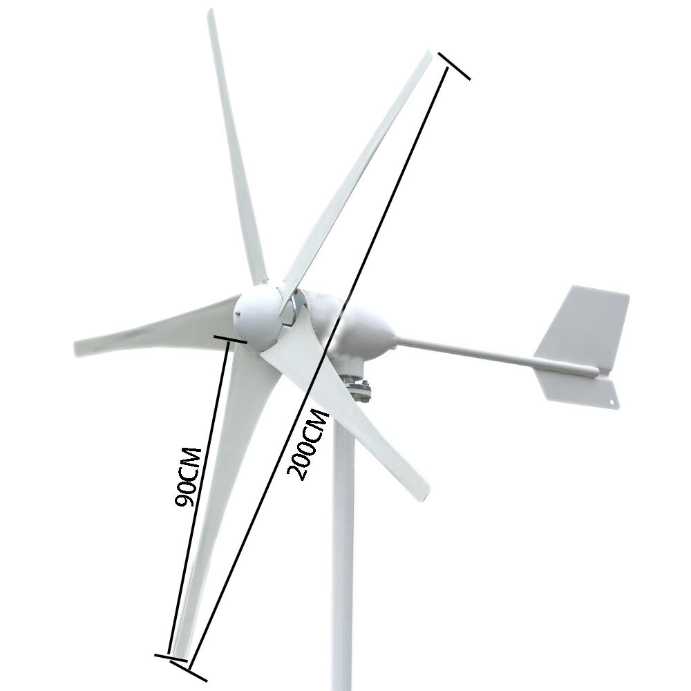 2000W 12V --48V Wind Turbine Generator 3-phase Windmill w/ Charge Controller US