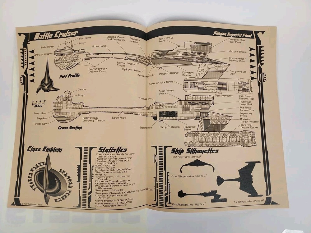 Jackill's Technical Readout Data Sheets (Bagged) Klingon Battle Cruiser K'T'Inga