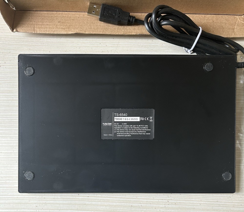 Turcom Graphics Tablet w/ Touch Pen for Windows & Mac Model TS-6540