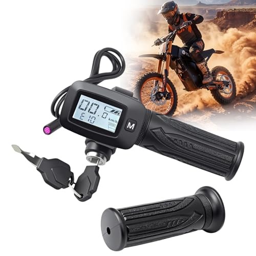 Bike Throttle 48V with LCD Display M Button Keyless Start Replacement for