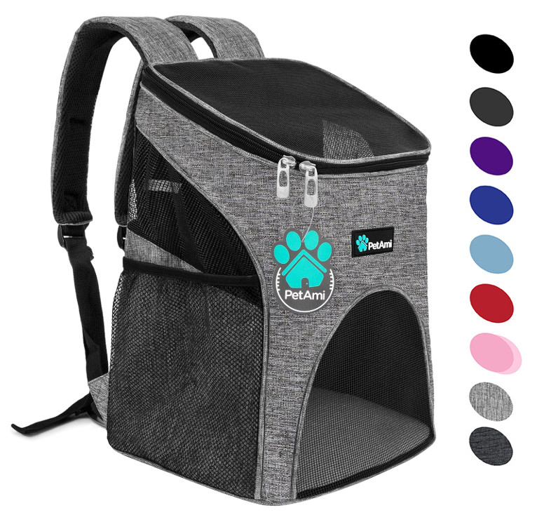 Pet Dog Cat Carrier Backpack Adjustable Shoulder Bag Breathable Mesh Travel Tote