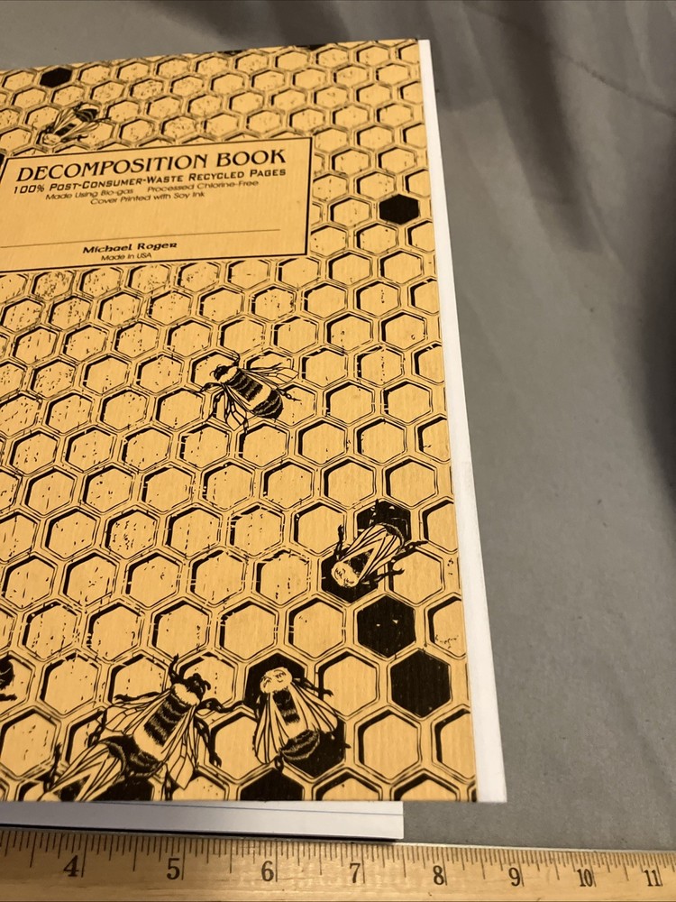 2012 Michael Roger Honeycomb Decomposition Notebook Offset Cut Cover Soy Ink
