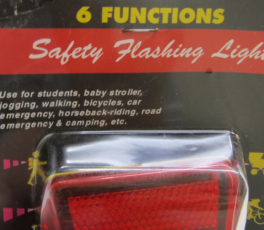 Battery Operated 6 Function Safety Flashing Light.