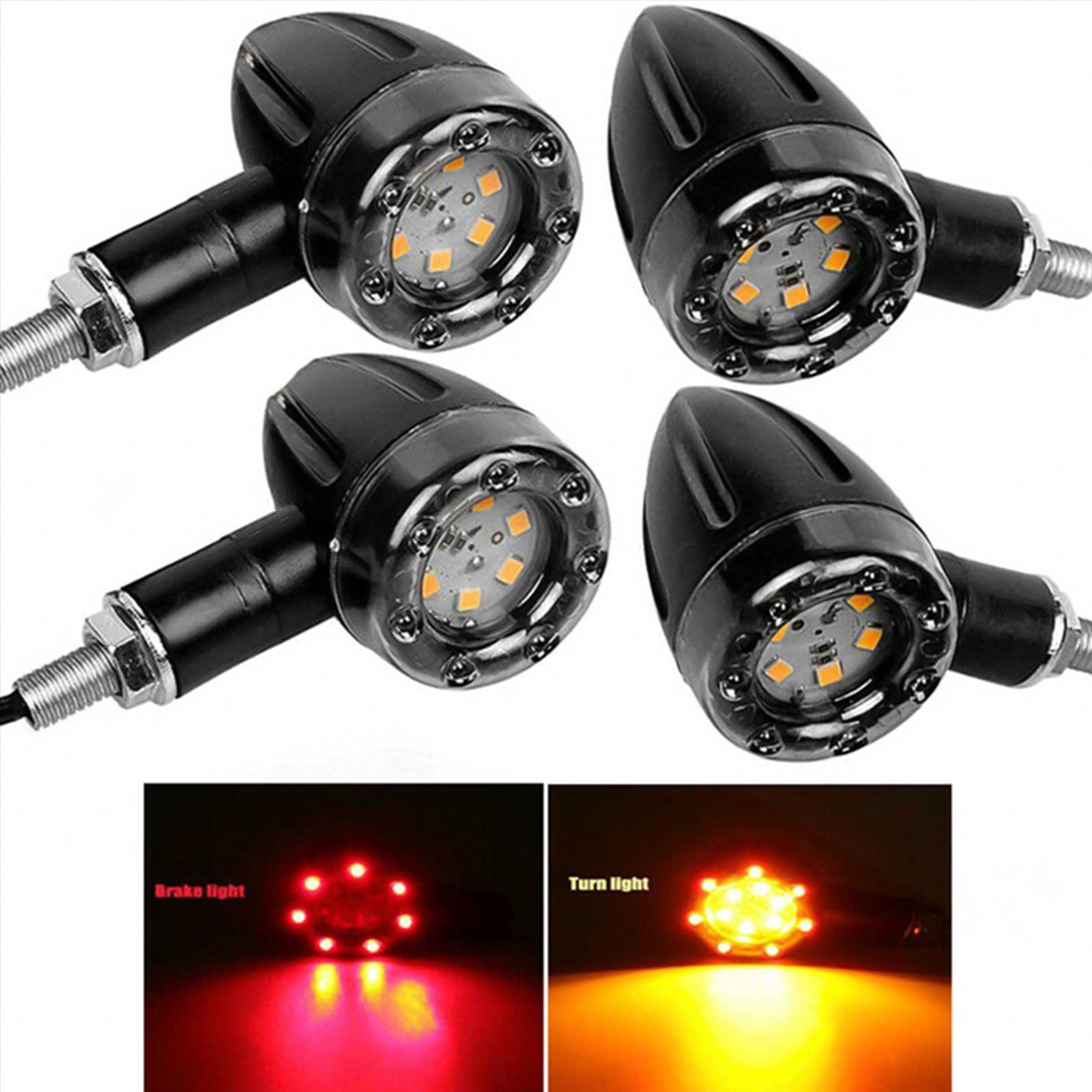 4X Motorcycle LED Turn Signals Blinker Light For Harley Sportster XL 1200 883