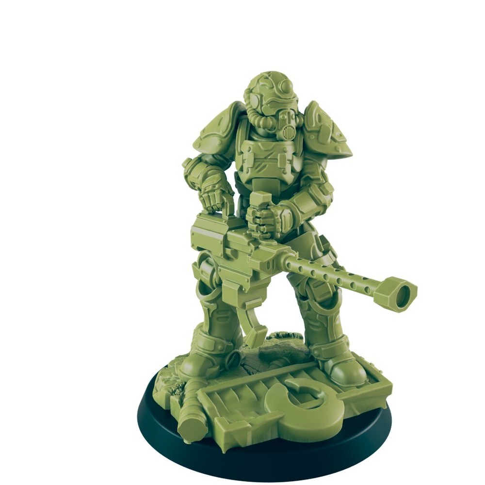 Power Armor - Machine Gun, Tabletop, Star finder, Pathfinder, Sci-Fi, Cyberpunk