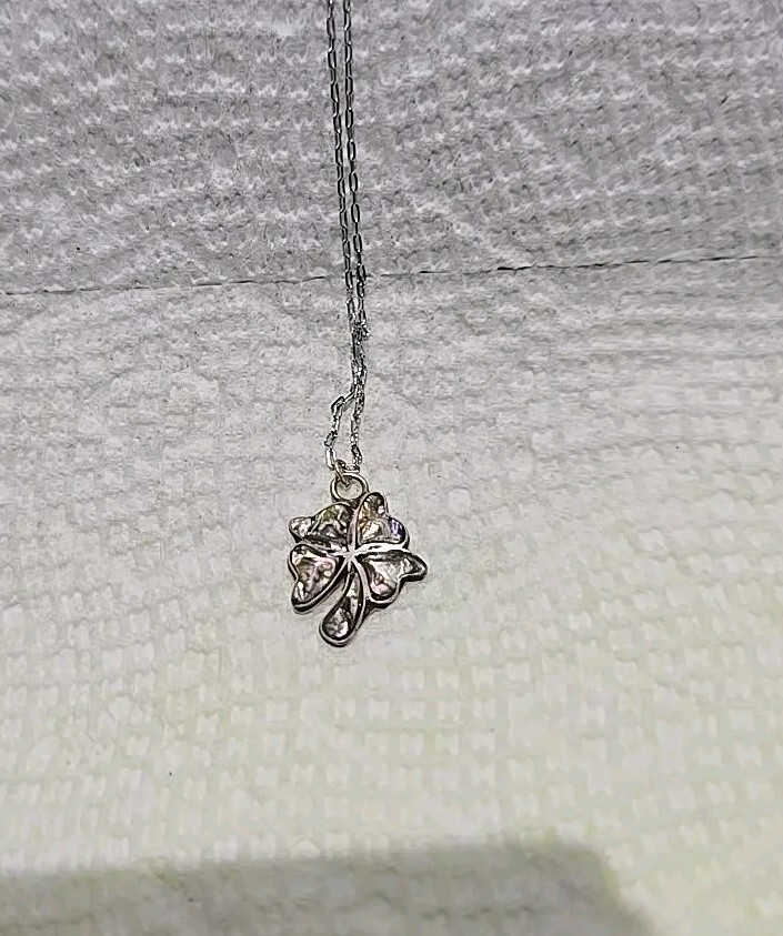 Vintage Sterling Silver Pendant With Abalone SP#159