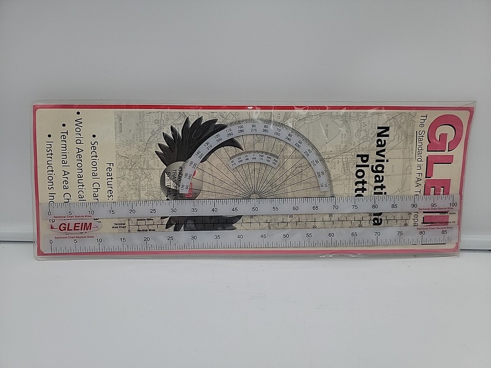 Gleim Navigational Plotter | Sectional & TAC Scale | Statute & Nautical Scales