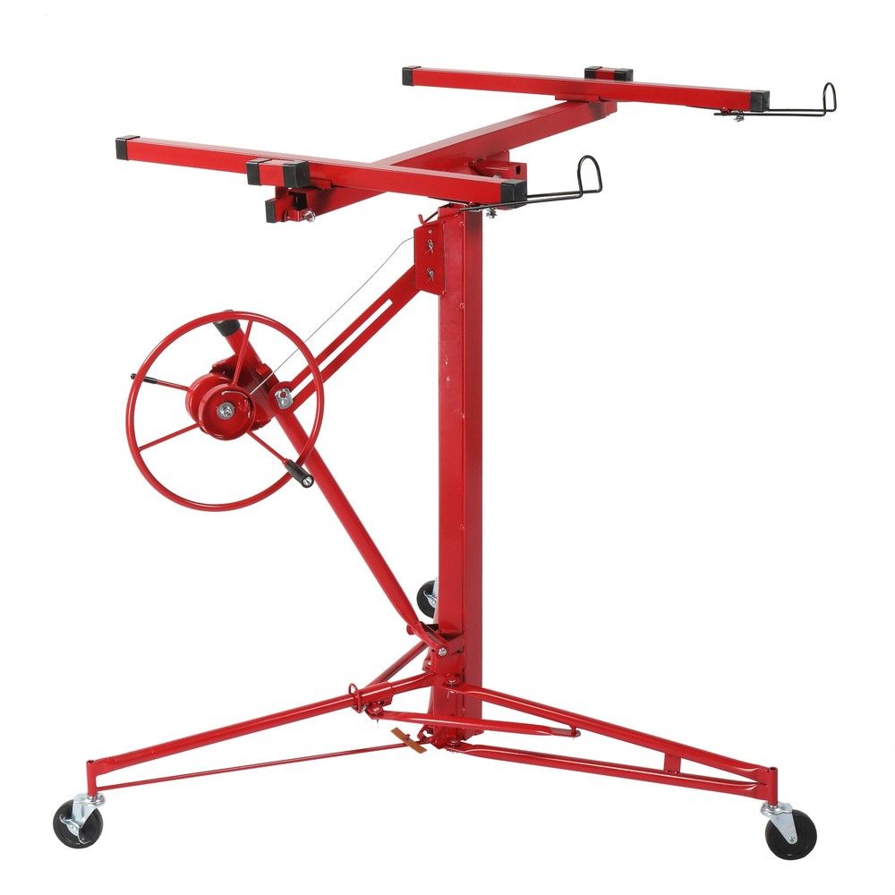 16FT Drywall Lifter Panel Hoist Jack Rolling Caster Construction Lockable 150lbs