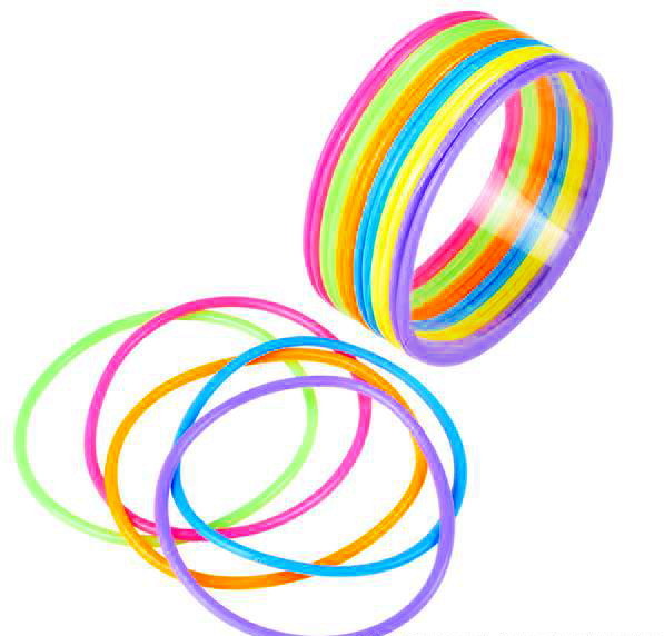 288 RAINBOW NEON JELLY BRACELETS, VENDING, PARTY FAVOR, PINATAS, GOODY BAGS