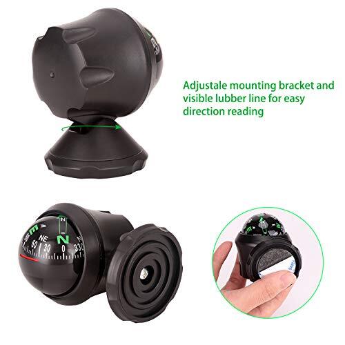 Golf Cart Compass Dash Mount Adjustable Navigation Direction Pointing Guide