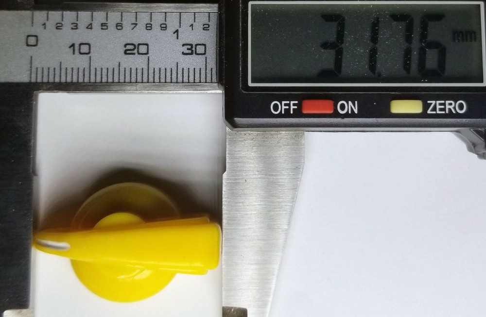 Yellow Chicken Head Knobs with Brass Insert and Set Screw 3 Pcs