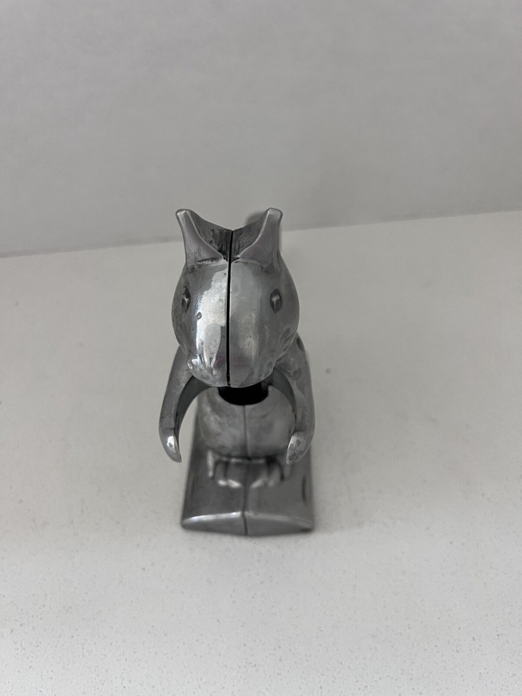 Vintage Aluminum Cast Squirrel Nutcracker Whimsical 6.25"
