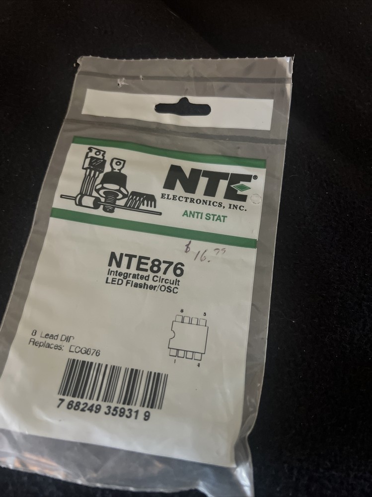 NTE 876 INTTEGRATED CIRCUIT LED FLASHER/OSCILLATOR