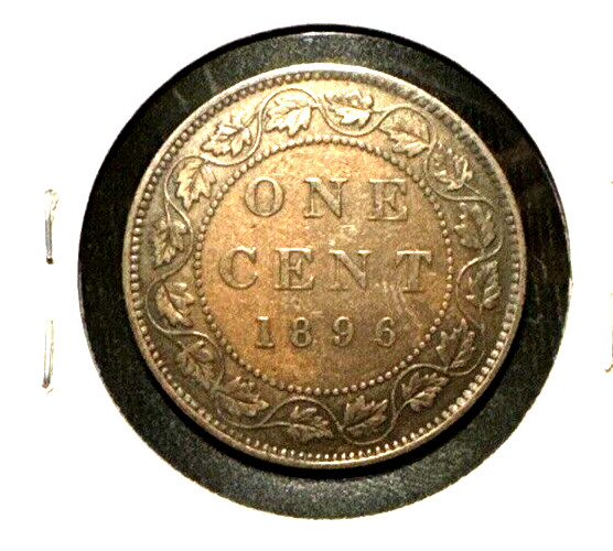 Canada 1896 large cent KM 7 VF+
